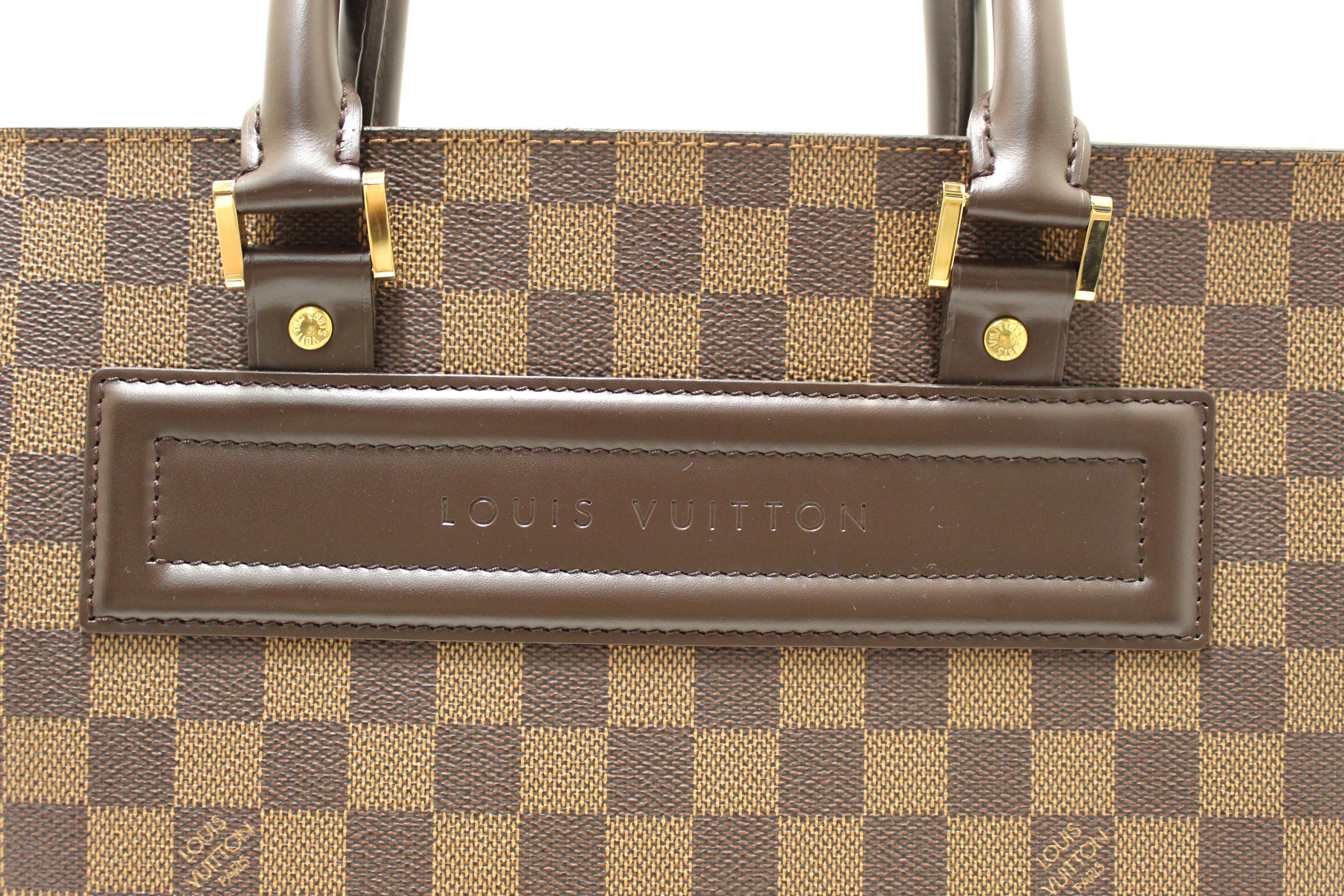 Authentic Louis Vuitton Damier Ebene Venice Sac Plat GM Handbag - Luxury Tote for Women, Work, Travel & Everyday Use
