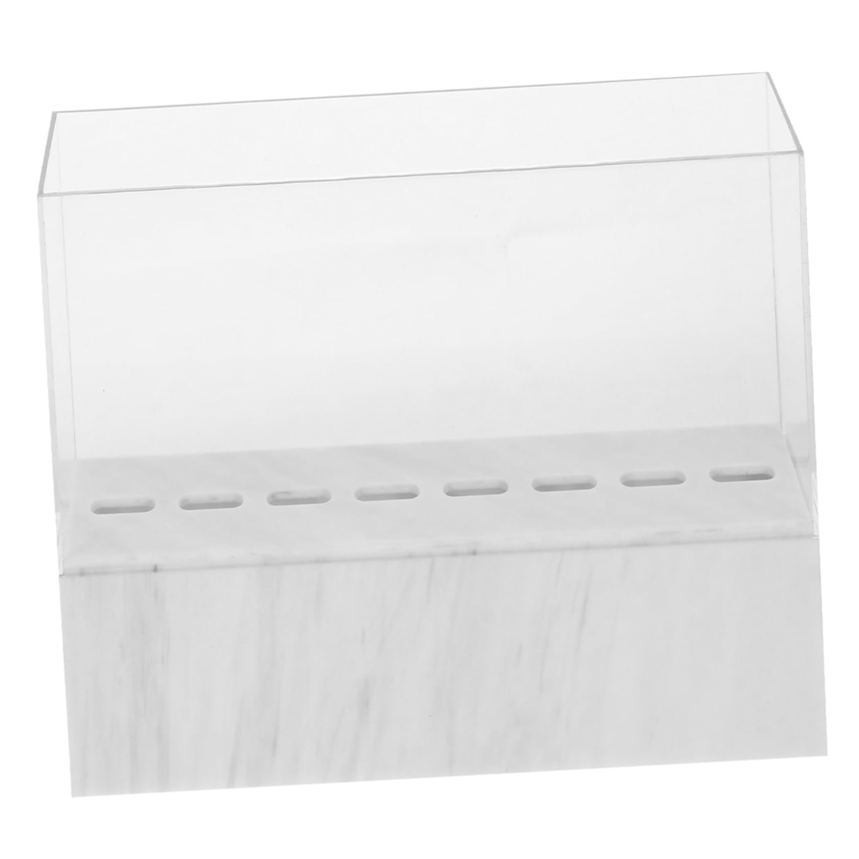 Baluue Acrylic Eyelash Tweezers Display Stand - 6 Hole Tweezer Holder for Lash Extensions, Storage Case & Shelf Bracket - Perfect for Salons, Beauty Studios & Professional Lash Artists (White)