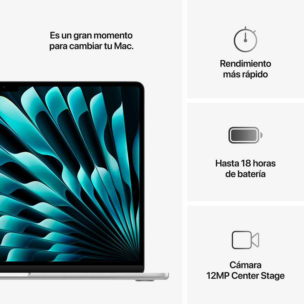 Apple MacBook Air 15-inch Laptop with M4 Chip (10-Core CPU, 10-Core GPU), 256GB SSD Storage - Silver | Perfect for Students, Professionals & Creative Work