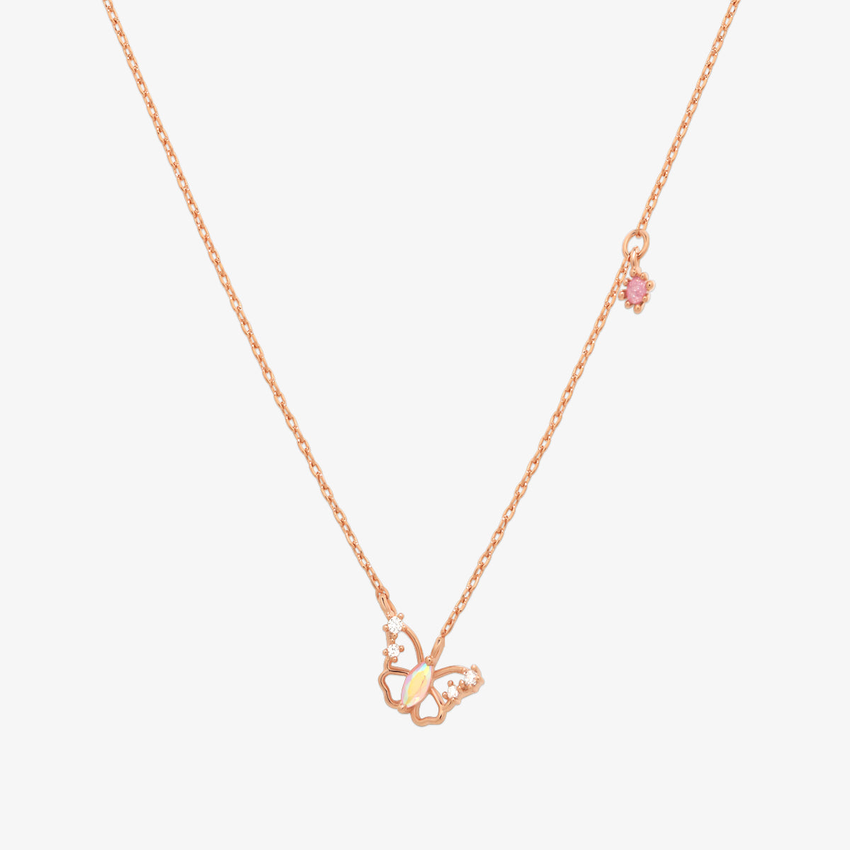 Butterfly Cubic Zirconia Drop Pendant Necklace - Elegant Jewelry for Women, Perfect for Parties, Weddings & Everyday Wear