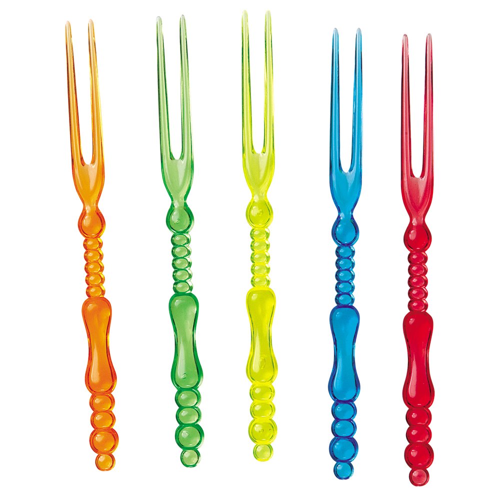 Mini Plastic Cocktail Forks - 25 Pack | Disposable Appetizer Forks for Parties, Weddings & Events | Durable & Elegant Small Plastic Forks for Desserts, Canapés & Hors d'oeuvres