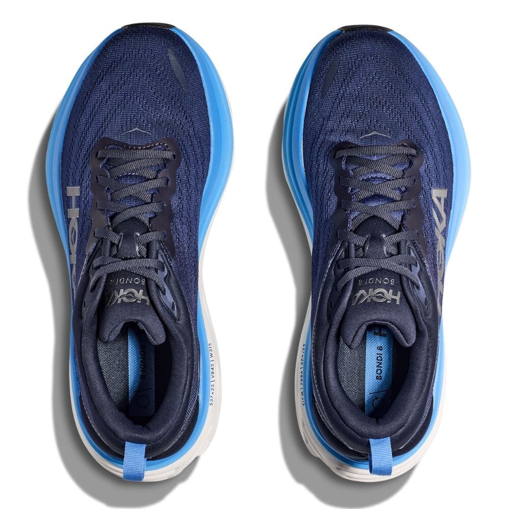 Hoka Men's Bondi 8 Running Shoes - Lightweight Cushioned Sneakers for Marathon, Jogging & Walking - Breathable Mesh Upper with Maximum Support & Comfort