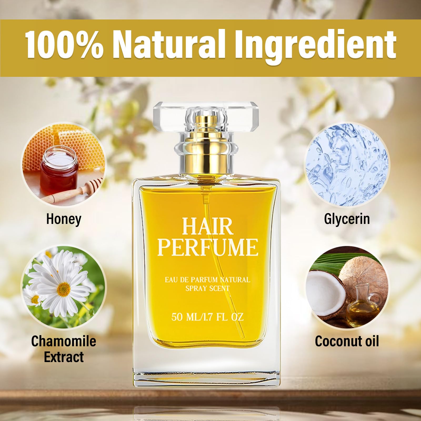 Premium Hair Perfume & Essential Oil Mist for Women - Long-Lasting Pheromone Fragrance for Dry, Damaged Hair with Anti-Frizz & Nourishing Benefits | Perfect for Daily Styling, Special Occasions & Hair Care Routine