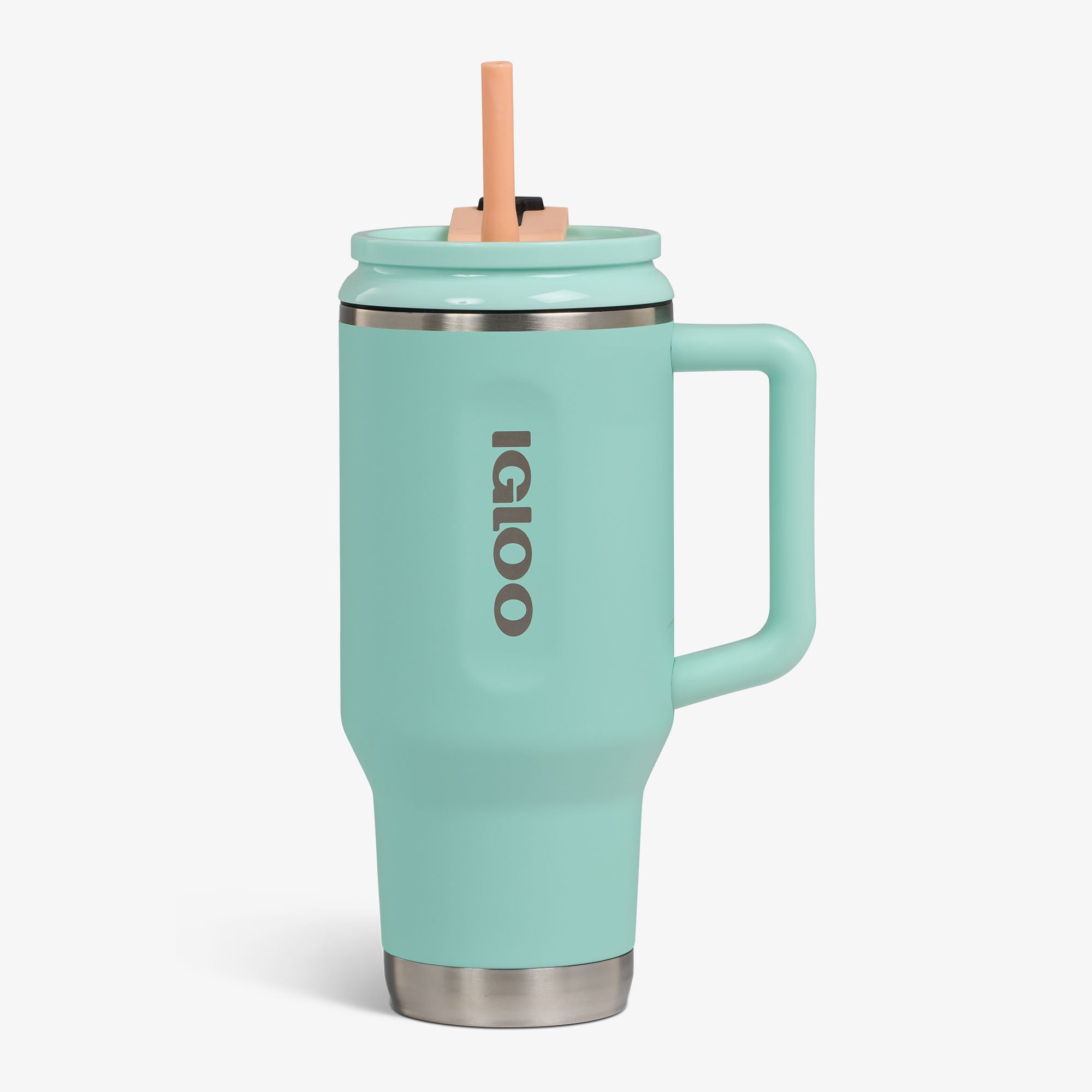 32 Oz Insulated Flip 'n' Sip Travel Mug - Leakproof Stainless Steel Tumbler with Handle for Coffee, Tea & Cold Drinks - Perfect for Commuting, Camping & Office Use