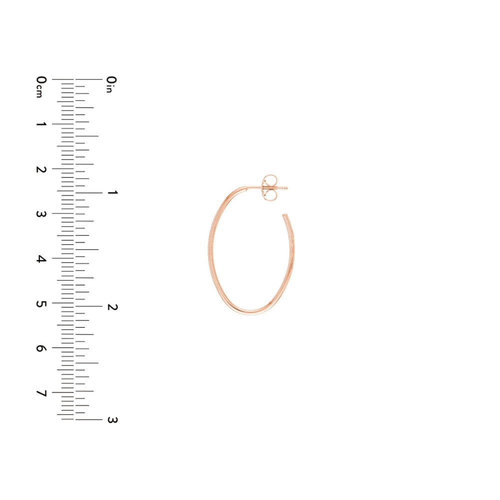14K Gold Oval Hoop Earrings for Women - Elegant Dainty Hinged Huggie Earrings - Perfect for Everyday Wear, Date Night & Special Occasions