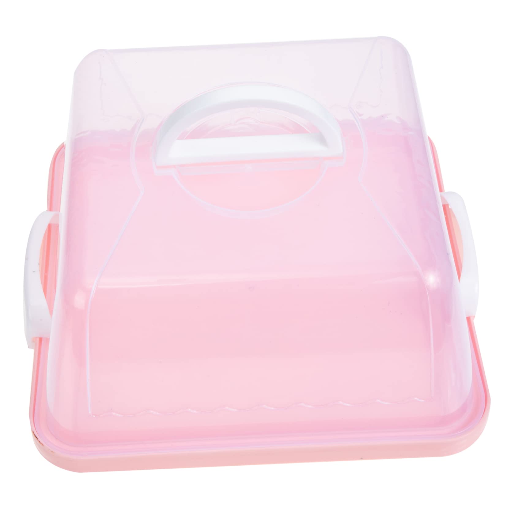 Veemoon Portable Locking Cake Carrier - Transparent Round Plastic Cake Box for Cupcakes, Chocolate Cakes & Desserts | 2-Sided Cake Holder with Secure Lid | Perfect for Travel, Parties & Bakery Storage