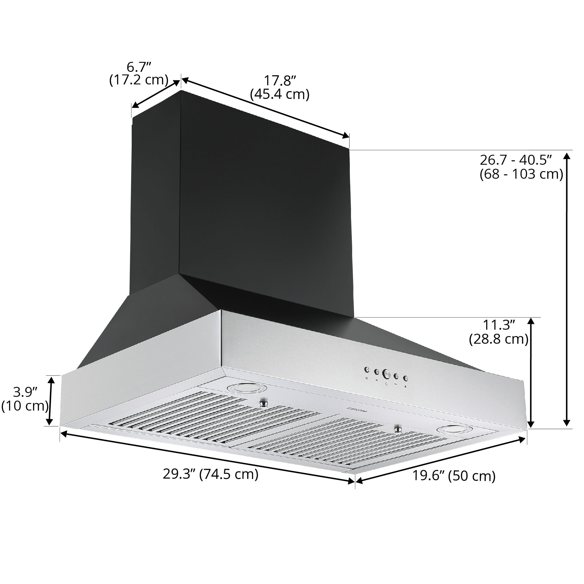 Ancona 2-Piece Commercial Kitchen Appliance Set - 30-Inch 4-Burner Gas Cooktop with 600 CFM Wall Mount Range Hood - Perfect for Home Chefs & Restaurant-Style Cooking