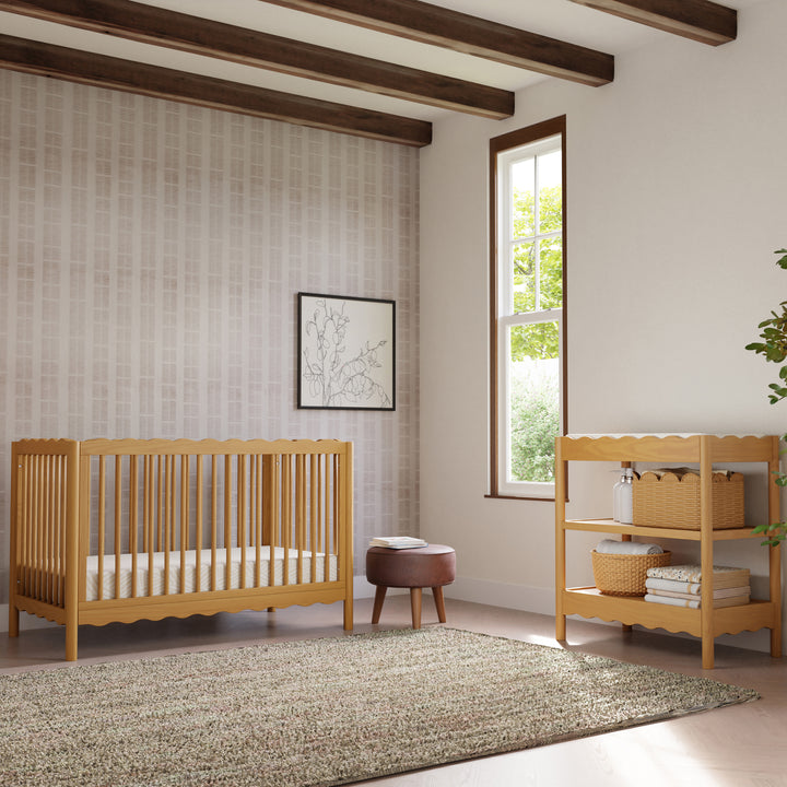 Babyletto Swell 4-in-1 Convertible Crib to Toddler Bed & Full Size Bed - Modern Nursery Furniture for Baby & Kids Room - Safe, Stylish & Space-Saving Design for Small Spaces