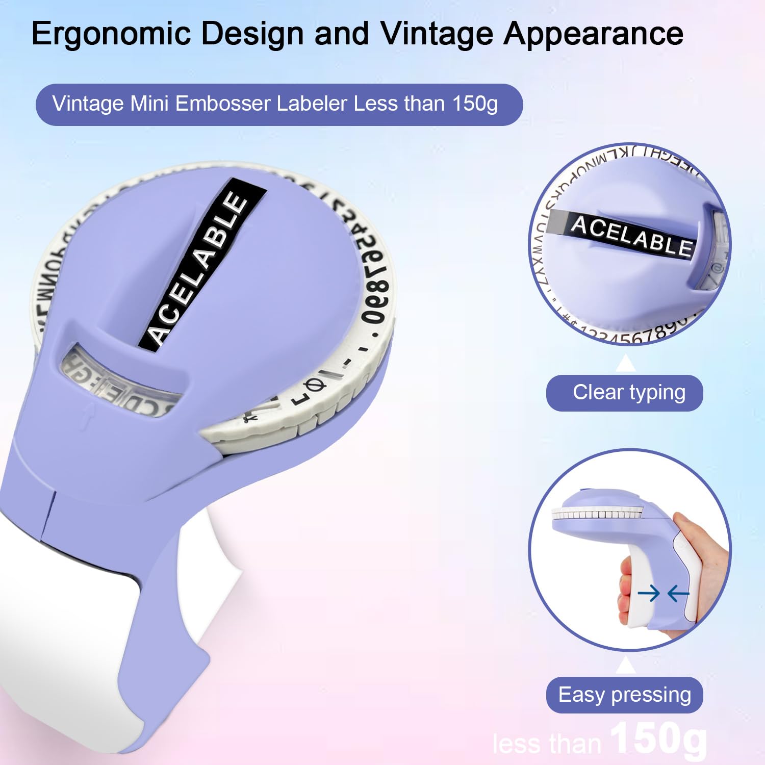 3D Portable Embossing Label Maker Machine with 6 Label Tapes - Handheld Embosser for Office, Home Organization, DIY Projects & Crafting - Perfect for Filing, Storage, Gift Wrapping & School Supplies