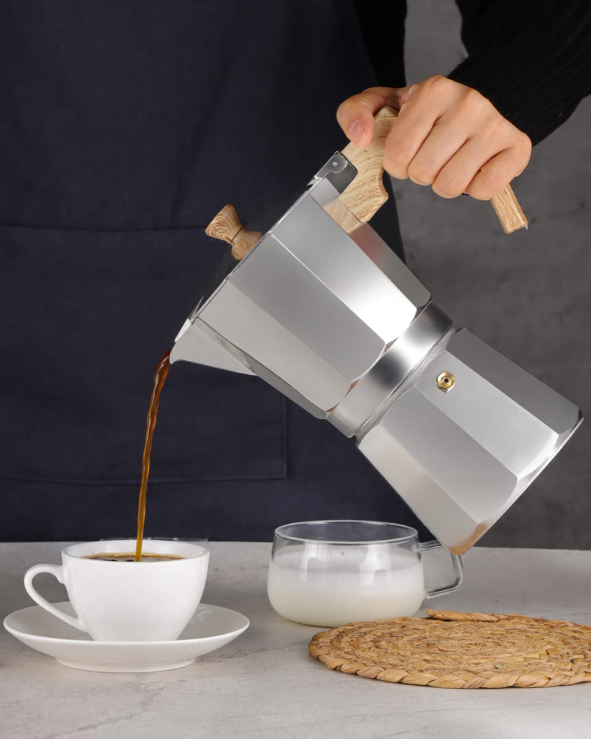 Stovetop Espresso Maker - 9 Cup Moka Pot for Perfect Cuban & Italian Coffee at Home