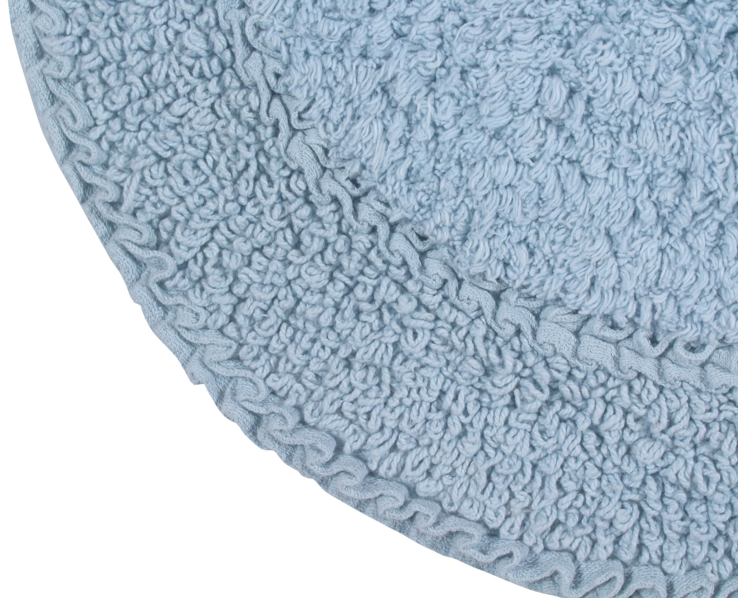 Home Weavers Double Ruffle 100% Cotton Bathroom Rugs Set - Ultra Soft, Absorbent & Washable Non-Slip Bath Mat for Bathroom & Kitchen - 17