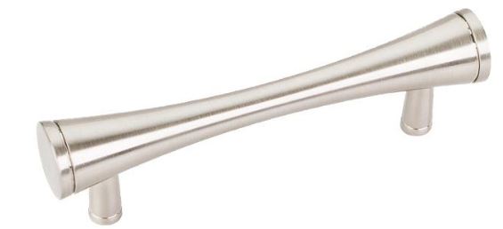 Vintage Brushed Nickel MCM Cabinet Pulls and Knobs - Mid Century Modern Drawer Handles for Kitchen & Bathroom Renovation