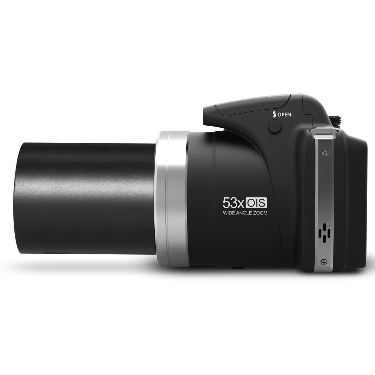 Minolta Pro Shot 16MP HD Digital Camera with 53x Optical Zoom, 1080p Full HD Video, 16GB SD Card - Black (MN53Z) | Perfect for Travel Photography, Wildlife Shooting & Vlogging