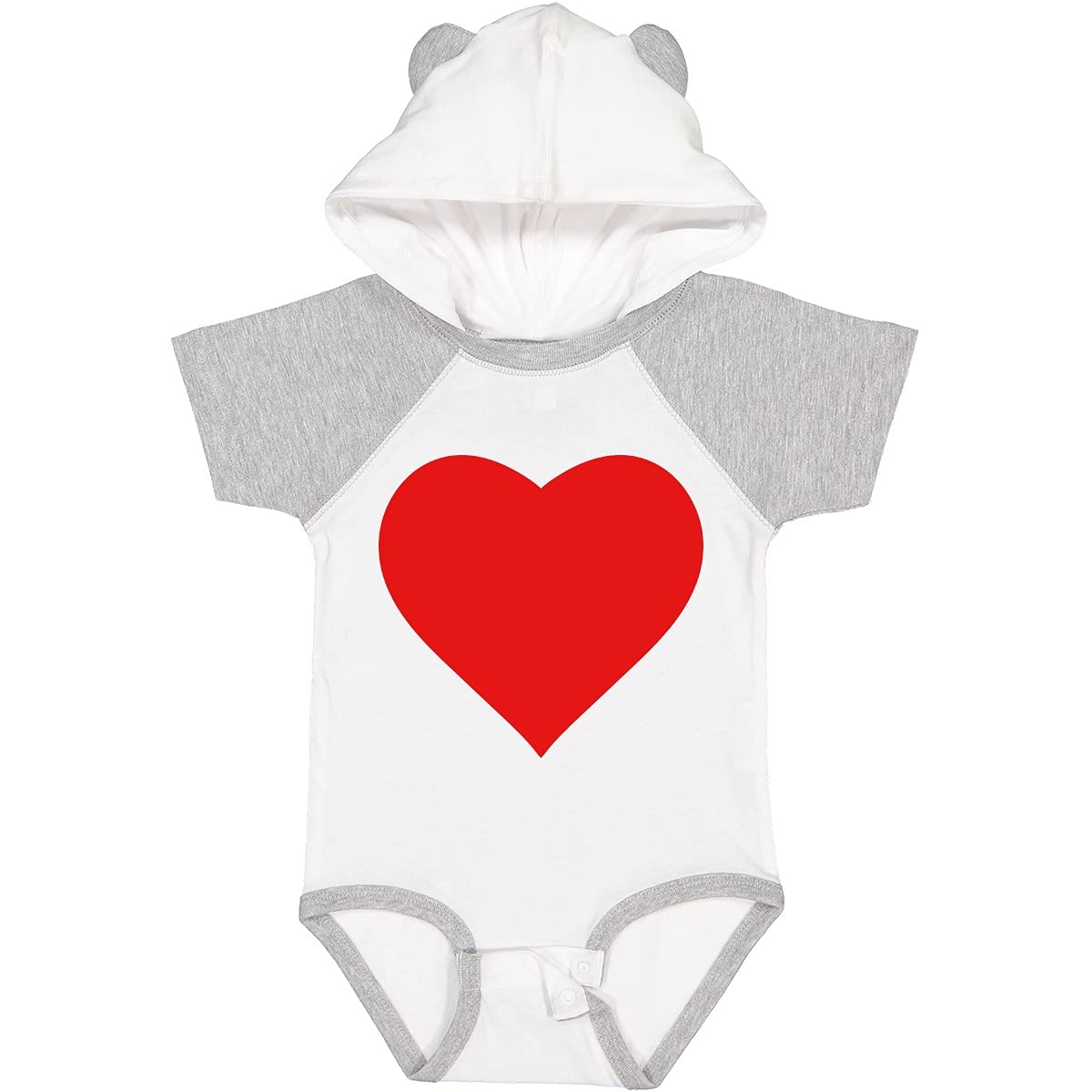 Inktastic Red Heart Baby Bodysuit - Soft Cotton Infant Onesie for Newborns & Toddlers - Perfect for Family Photos, Holidays & Everyday Wear