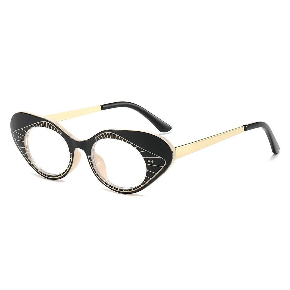 CCspace Women's Full Rim Cat Eye Titanium Eyeglasses Frame - Lightweight & Durable TR90 Material - Fashionable Reading Glasses for Work, Office & Everyday Wear