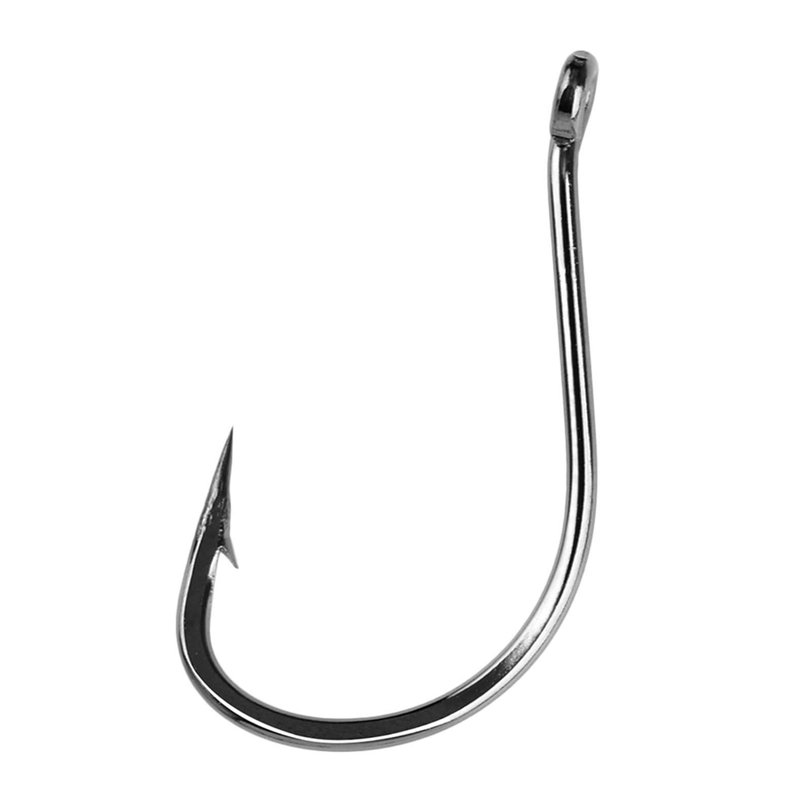 100Pcs High Carbon Steel Fishing Hooks Kit - Sharp Barbed Jig Hooks with Hole for Pond, Stream & Saltwater Fishing (Sizes #1-15) | Perfect for Bass, Trout & Freshwater Angling