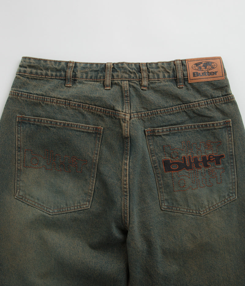 Butter Goods Warped Jeans - Distressed Indigo Denim Pants for Men | Vintage Style Slim Fit Jeans | Perfect for Casual Wear and Street Fashion