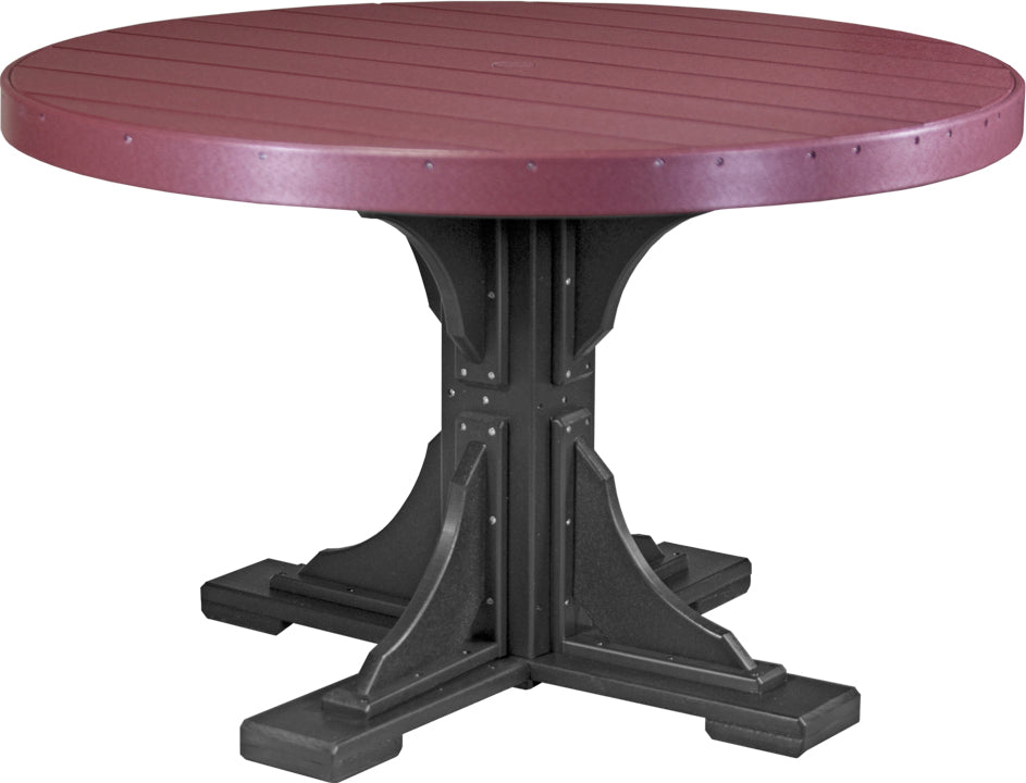 LuxCraft 4-Foot Round Dining Table Set - Perfect for Small Spaces, Kitchens & Outdoor Patios