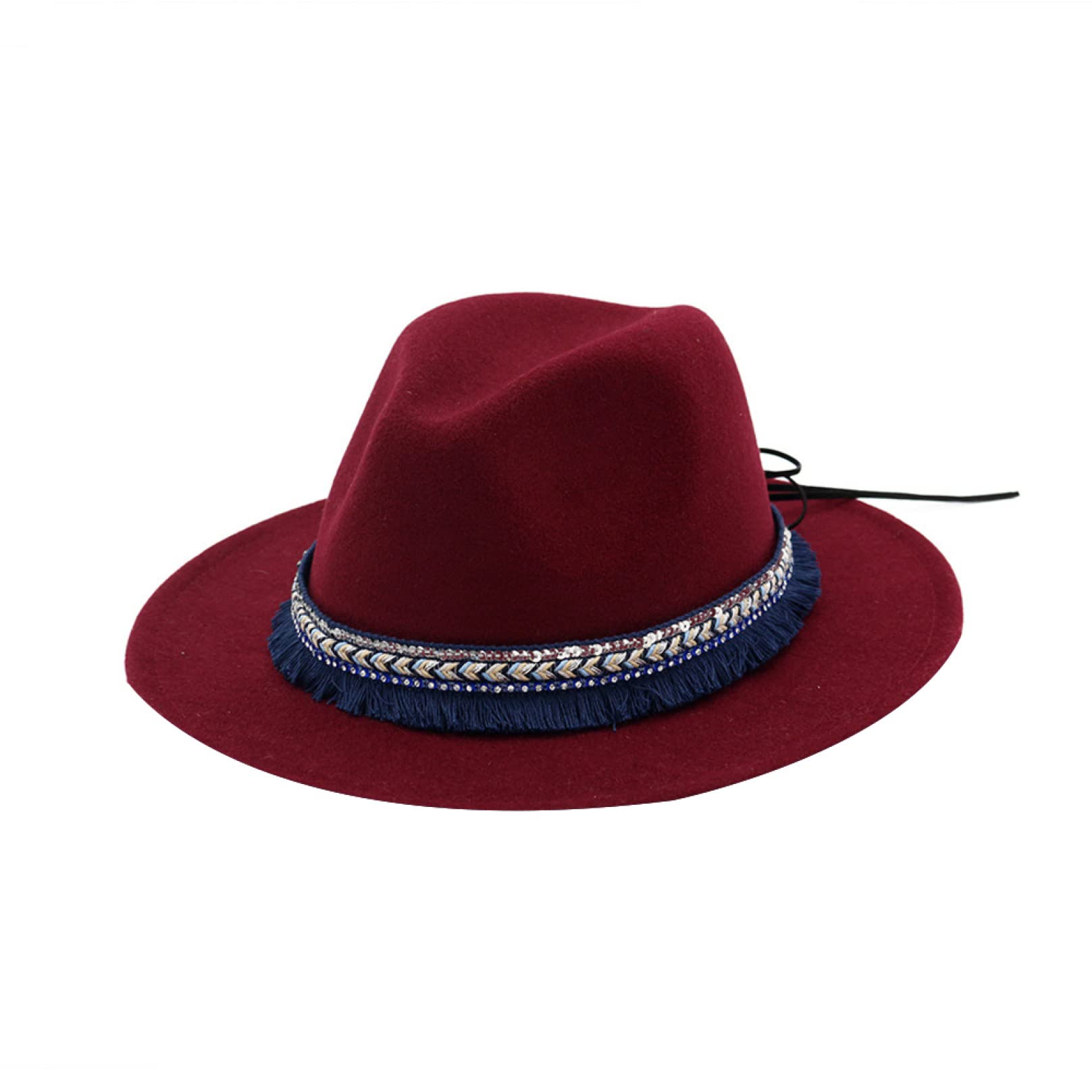 Stylish Cowboy Hat for Men & Women - Imitation Wool Felt Fedora Cap with Tassel - Western Fashion Accessory for Couples, Rodeos, and Role Play (Khaki) - Perfect for Country Music Festivals, Halloween Costumes, and Western-Themed Parties