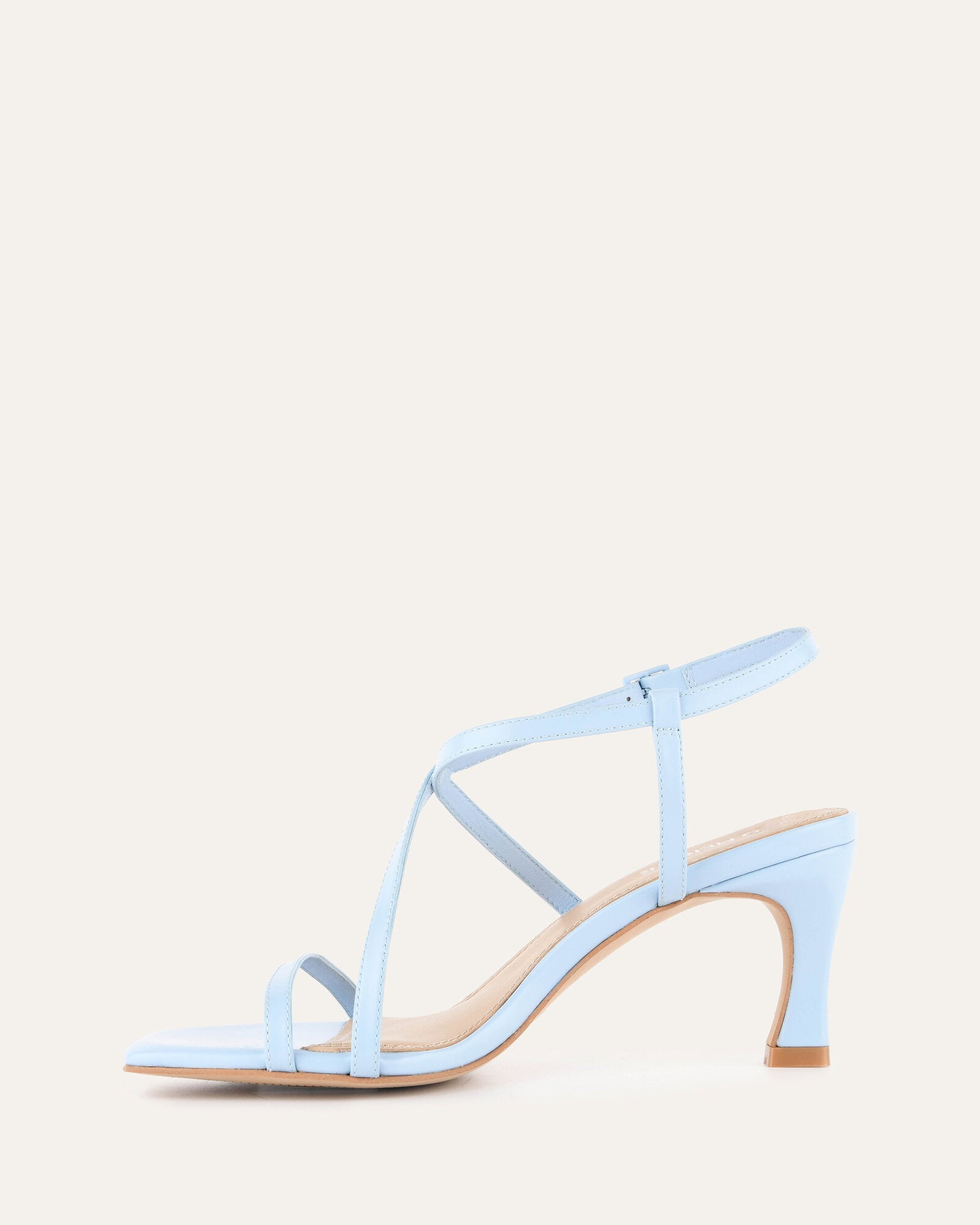 JOCKEY Women's High Heel Sandals - Sky Blue Genuine Leather Strappy Dress Shoes for Weddings, Parties & Evening Outings