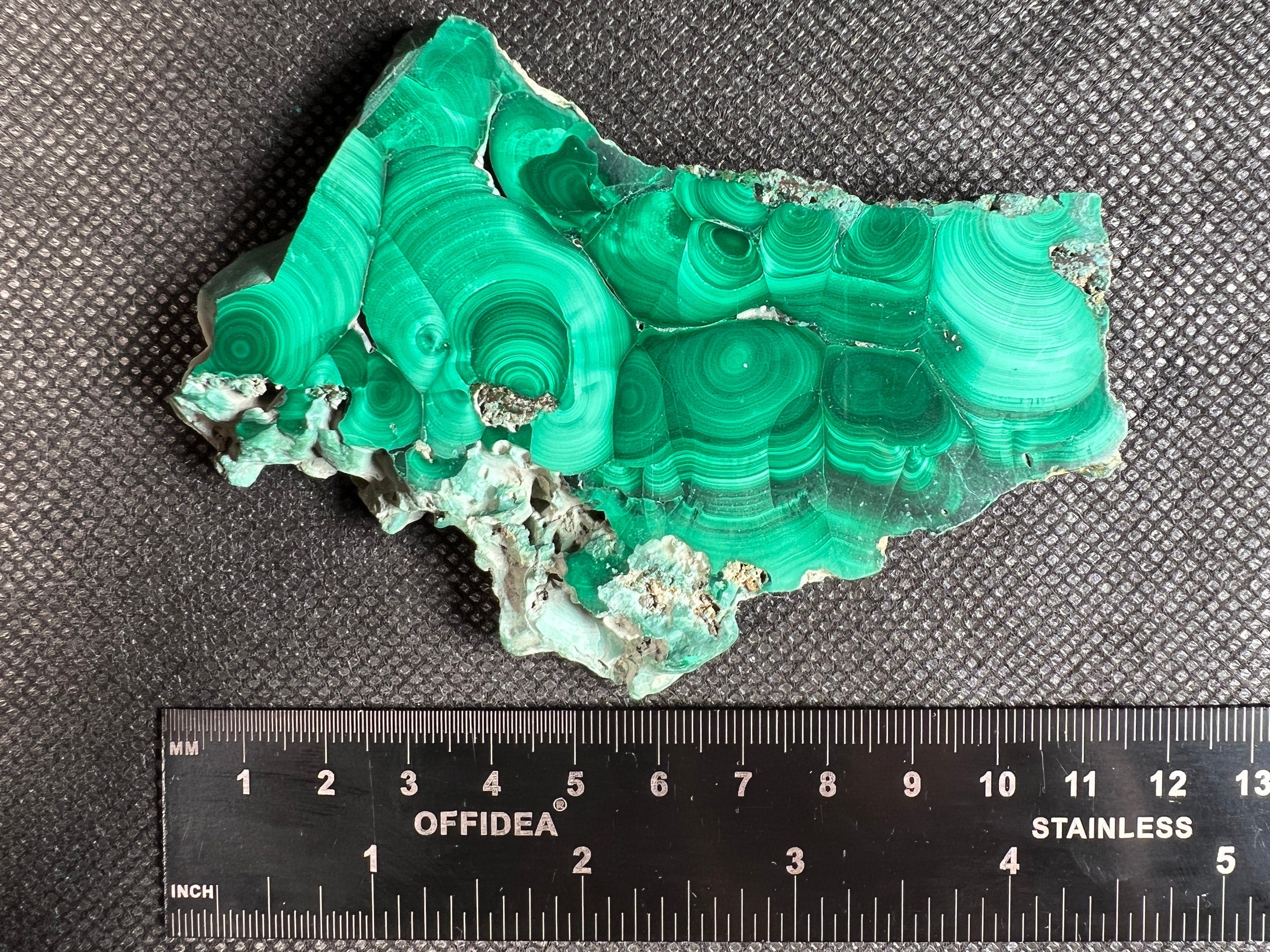 Natural Malachite Crystal Slab - Premium Green Malachite Stone for Jewelry Making, Unique Handcrafted Gift & Home Decor (50397) | Perfect for DIY Crafts, Healing Crystals Collection & Spiritual Decorations