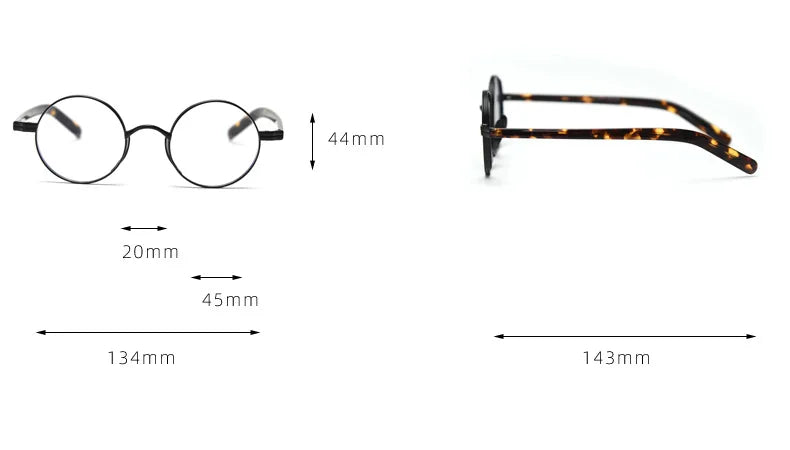 CCspace Unisex Full Rim Round Alloy Reading Glasses R57517 - Lightweight & Durable Eyewear for Reading, Working & Computer Use