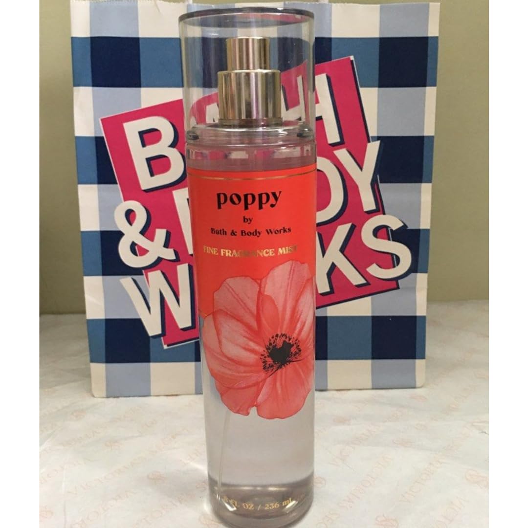 Bath & Body Works Poppy Fine Fragrance Body Mist - 8 Fl Oz Floral Perfume Spray for Women | Fresh & Long-Lasting Scent for Daily Wear, Work, Date Night & Special Occasions