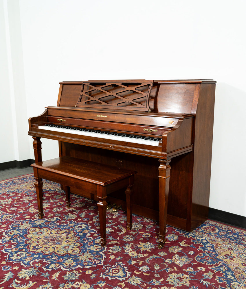 Baldwin 2071 Upright Piano - Satin Mahogany Finish | Used Vintage Piano with Serial Number 1508009 | Perfect for Home, Studio & Music Classroom
