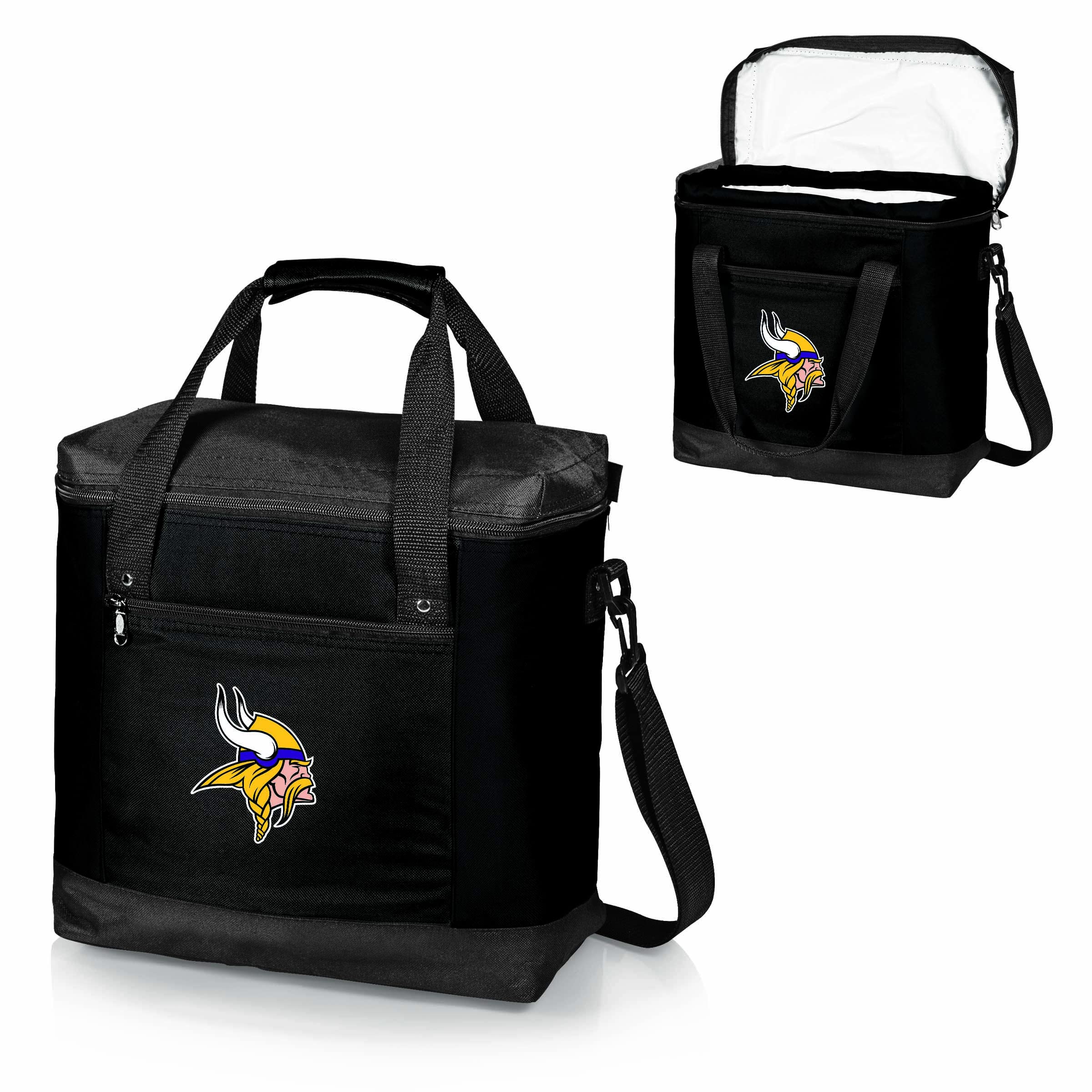 PICNIC TIME NFL Montero Insulated Tote Cooler Bag - Portable Soft Cooler for Picnics, Beach, Tailgating & Outdoor Activities (Black) - Keep Drinks Cold for Hours