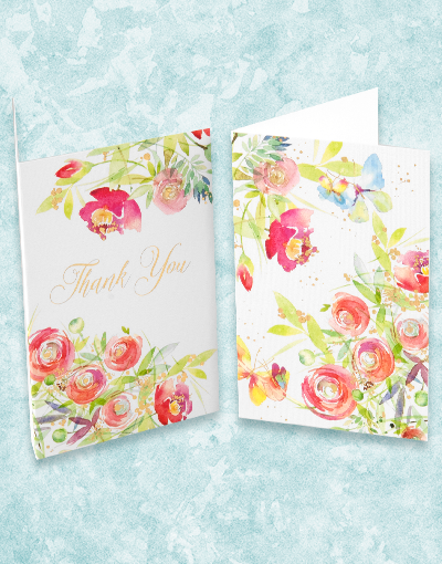 Elegant Floral Note Cards Set - Premium Handmade Greeting Cards for Birthdays, Thank You & Special Occasions - Perfect for Gifting & Home Decor