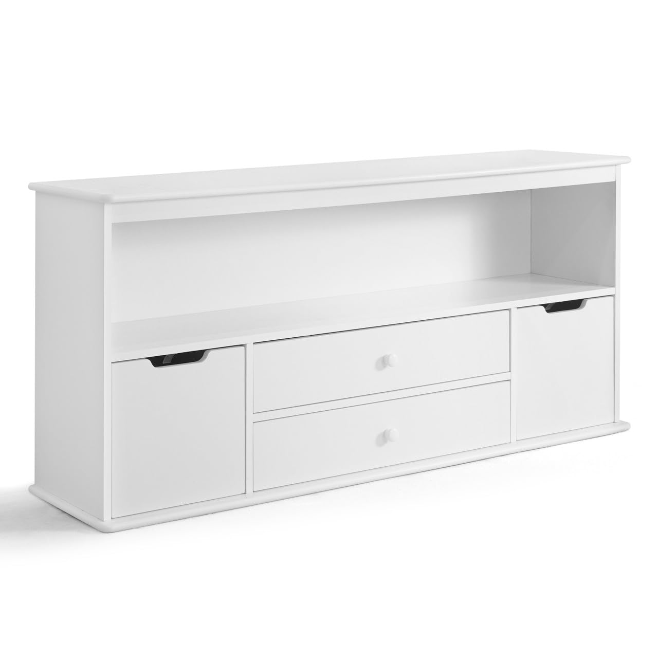 4-Drawer White Toy Storage Organizer with Fence Wire Design - Kids Bookshelf for Books, Toys & Room Organization - Perfect for Toddlers' Playroom, Bedroom & Nursery Storage Solutions