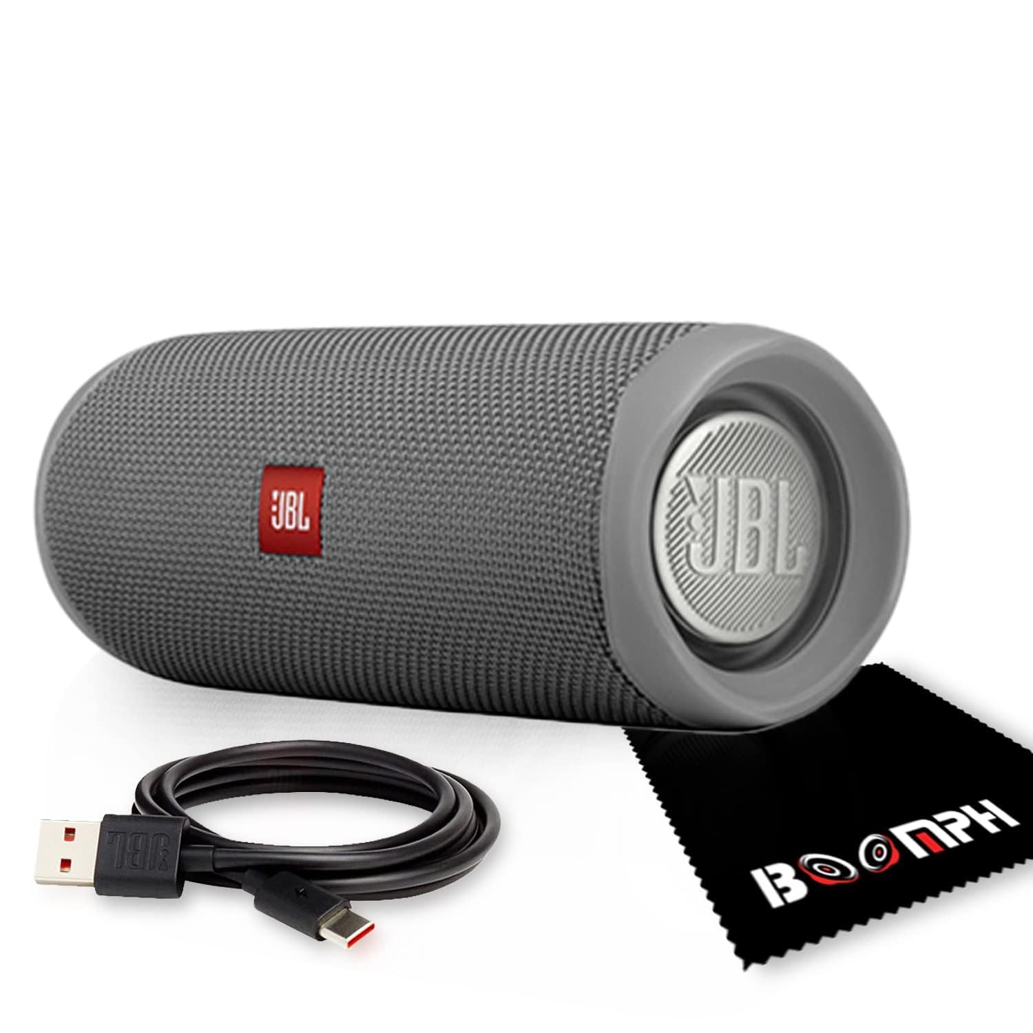 JBL Flip 5 Portable Bluetooth Speaker - IPX7 Waterproof Wireless Speaker with Rich Bass, 12 Hours Playtime - Perfect for Beach, Pool, Camping & Outdoor Adventures (Gray)