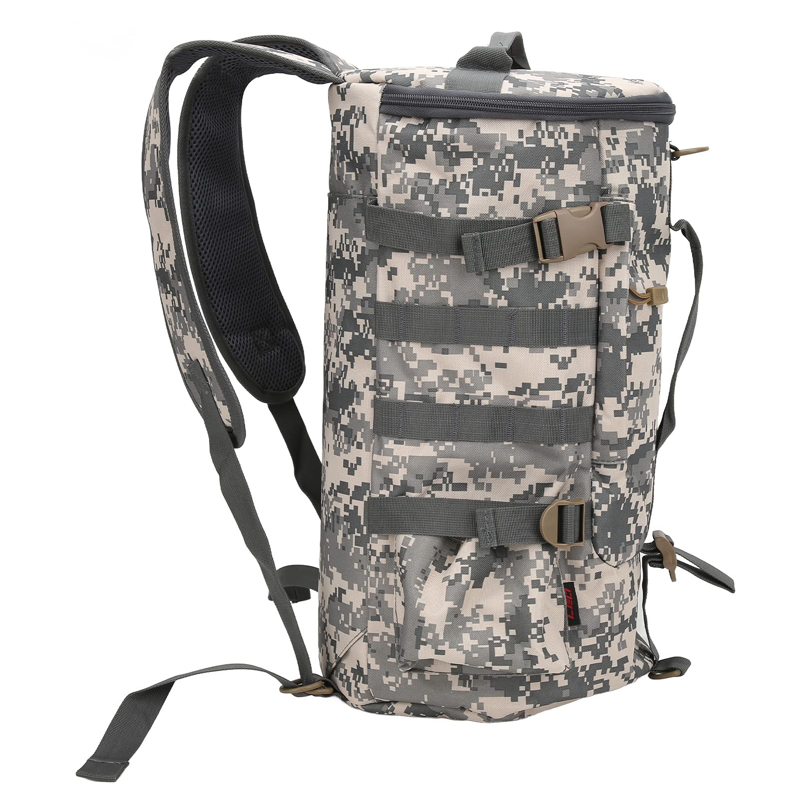 Waterproof Fishing Tackle Backpack with Rod Holder - Durable Cylindrical Fishing Gear Storage Bag for Organizing Fishing Accessories & Tackle | Perfect for Outdoor Fishing Trips, Boat Fishing & Shore Angling