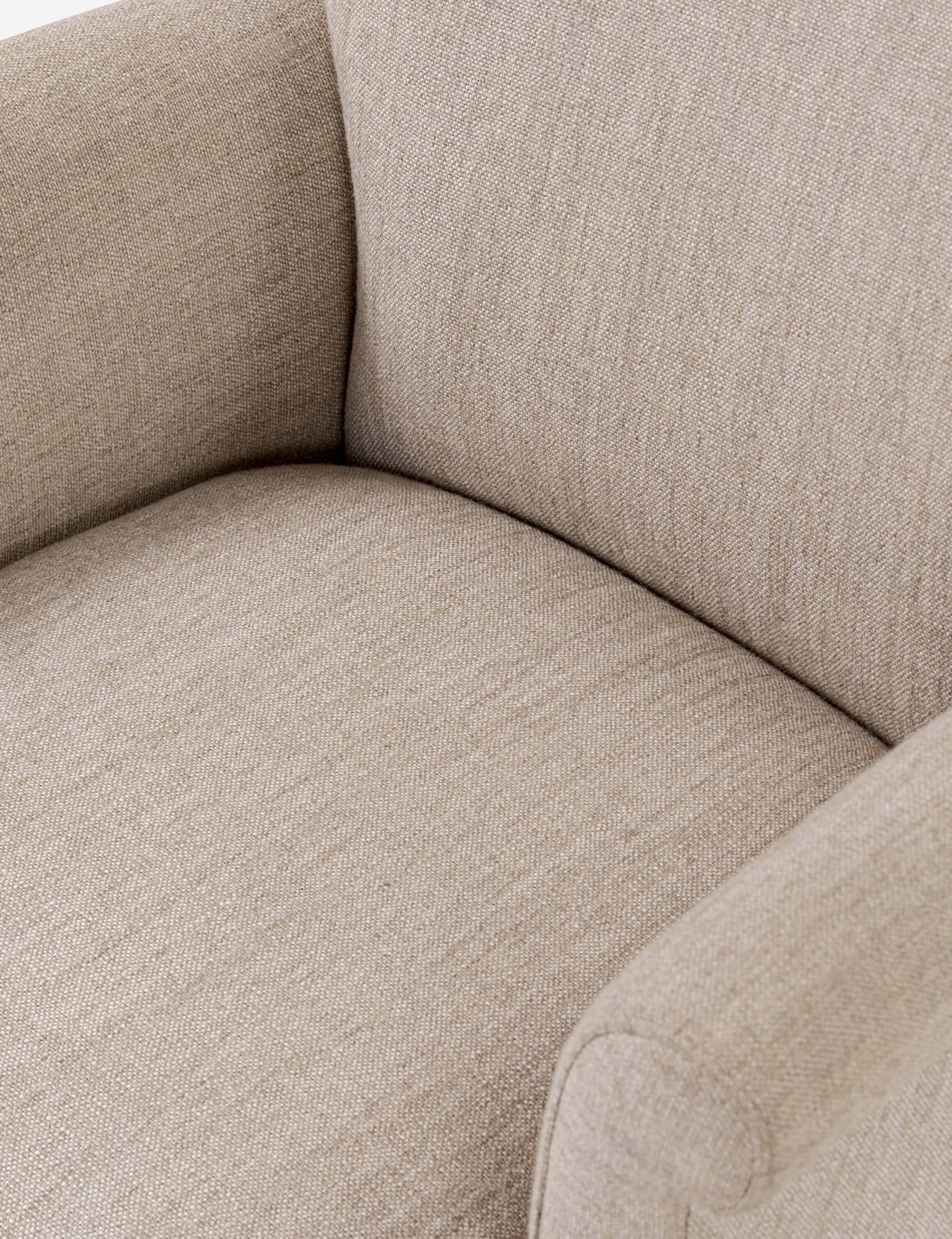 Amber Lewis x Four Hands Camellia Swivel Chair - Modern Velvet Upholstered Accent Chair for Living Room, Bedroom, or Office