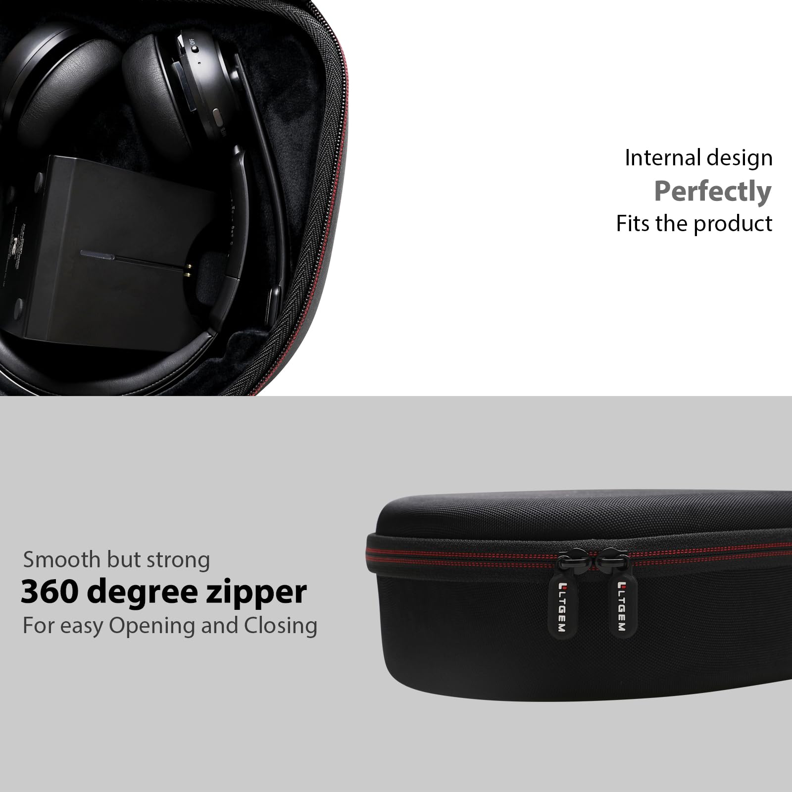 LTGEM Protective Case for LEVN LE-HS013 / LE-HS016 V3 / LE-HS010 / LE-HS016 / CT001 Headset & Charging Dock - Durable Cover for Gaming, Work Calls & Travel Accessories
