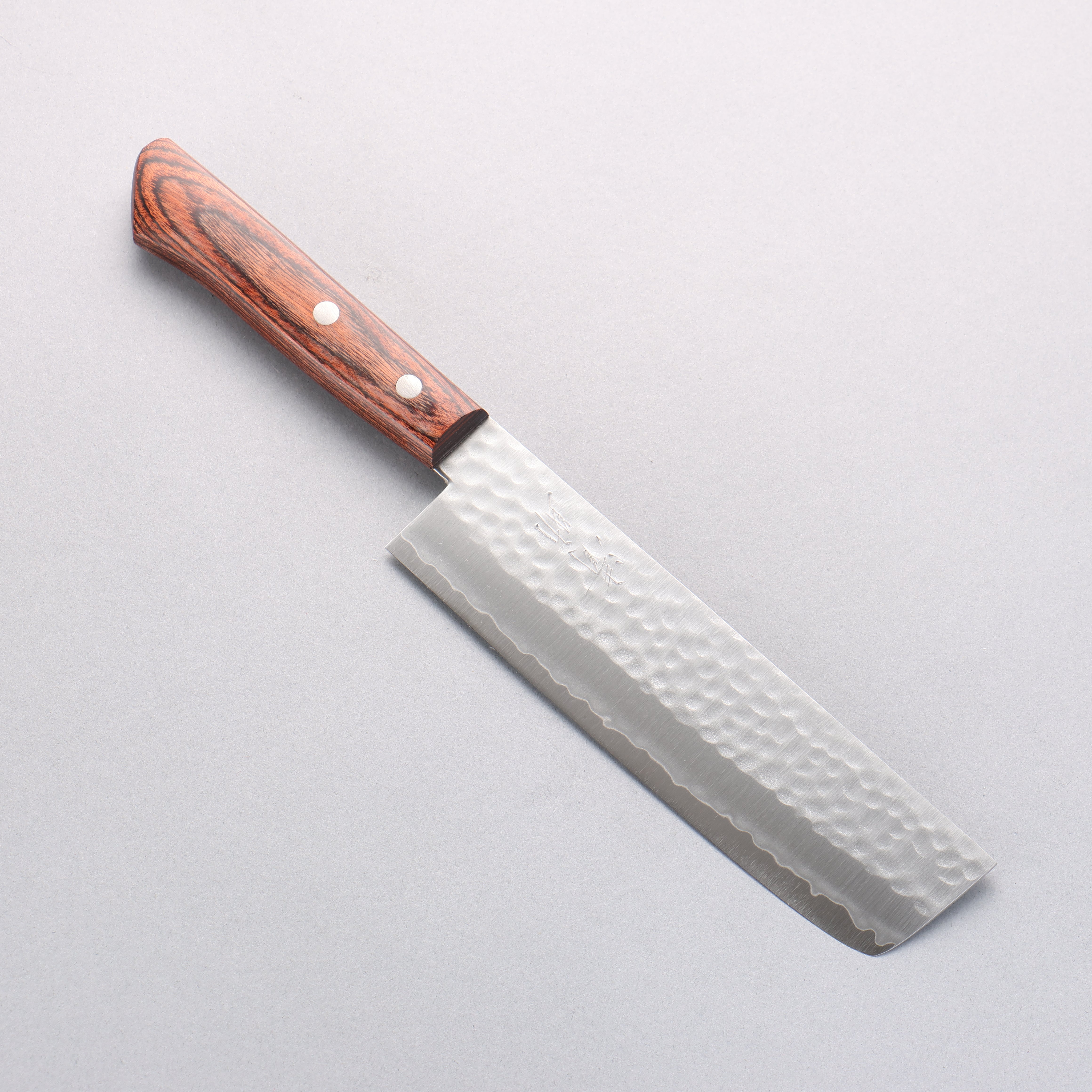 Premium Seisuke VG1 Hammered Nakiri Knife 165mm - Japanese Chef Knife with Mahogany Handle - Perfect for Slicing, Dicing Vegetables & Asian Cuisine
