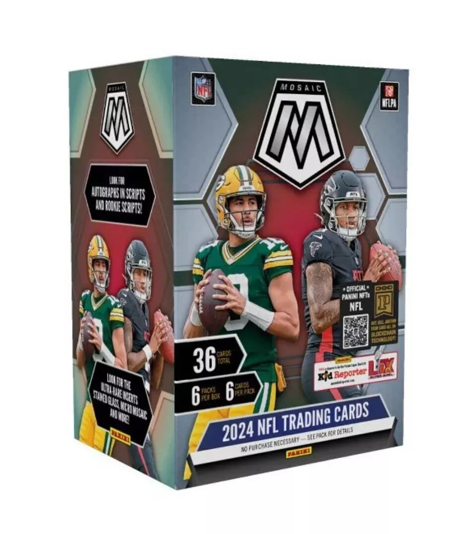 2024 Panini Mosaic Football Blaster Box - NFL Trading Cards Collection for Sports Fans & Collectors - Perfect for Gifts, Fantasy Football, and Memorabilia Displays