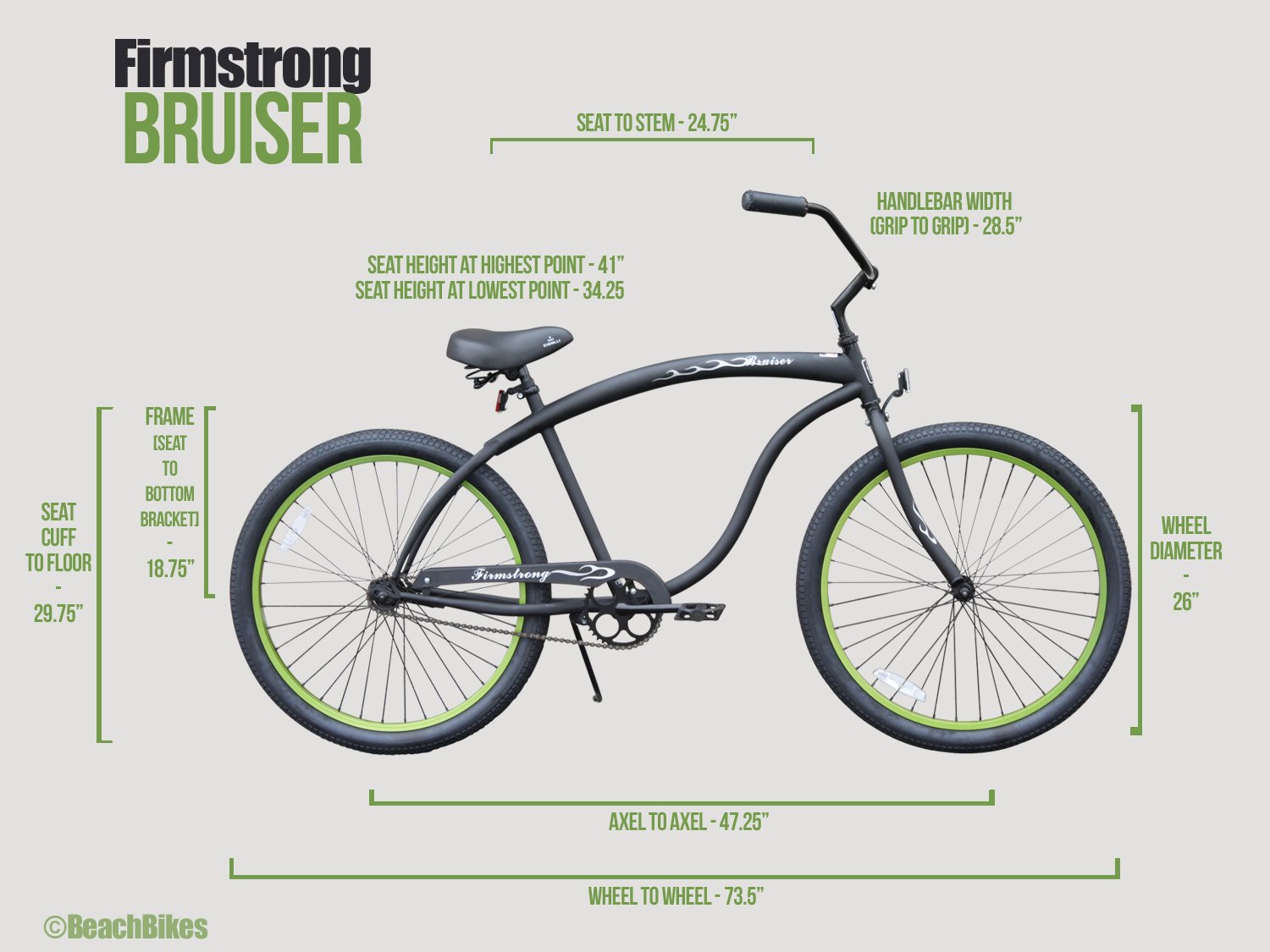 Firmstrong Bruiser Men's Single Speed Beach Cruiser Bike - Perfect for Coastal Rides & Casual Cycling