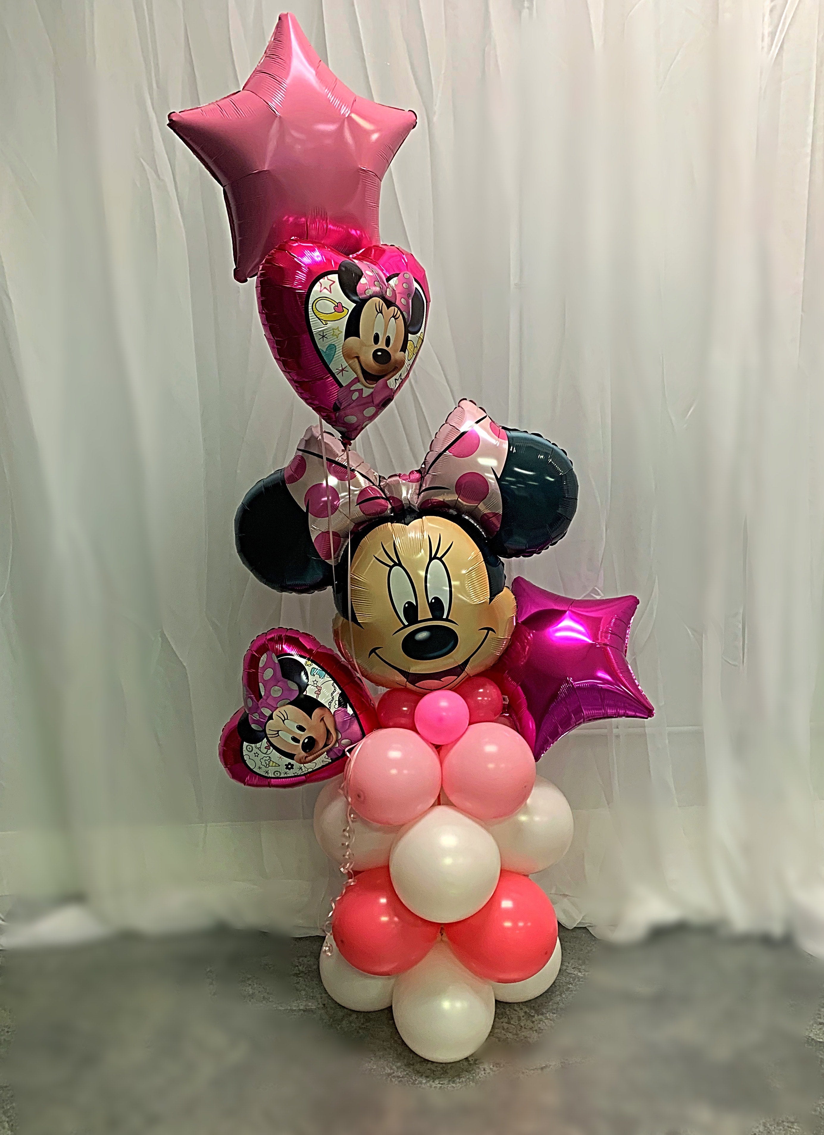 Minnie Mouse Happy Stack Bouquet - Disney Plush Toy Gift for Kids Birthday, Baby Shower & Party Decor | Perfect for Disney Lovers, Nursery Room Decor & Special Occasions