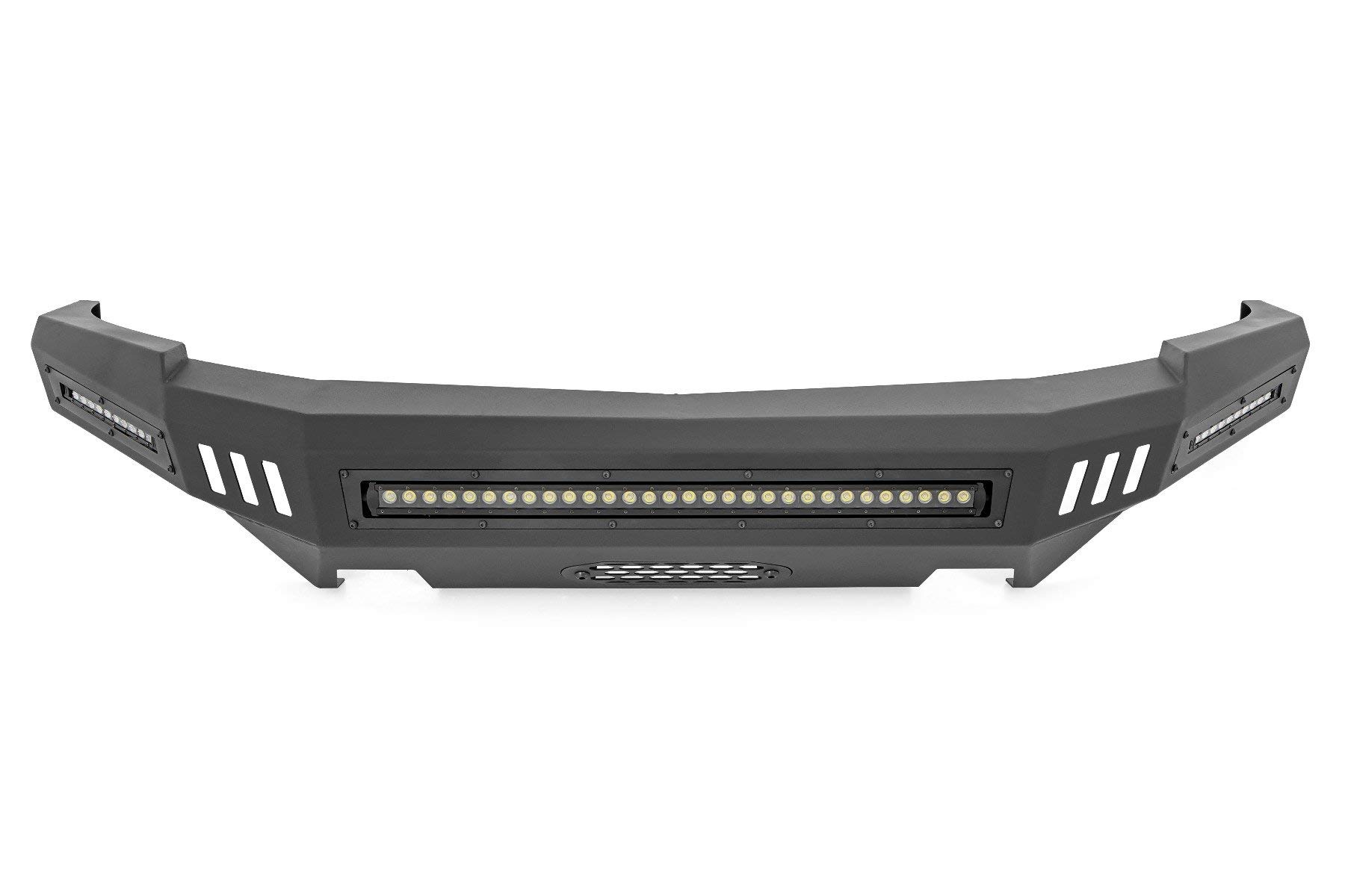 Rough Country High Clearance Front Bumper with LED Lights for 2007-2013 Chevy Silverado 1500 (Model 10911) | Off-Road Protection & Style Upgrade