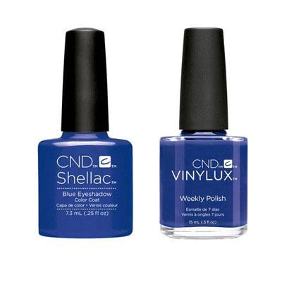 CND Shellac & Vinylux Combo - Long-Lasting Nail Polish & Blue Eyeshadow Makeup Kit for Professional Salon & Home Use