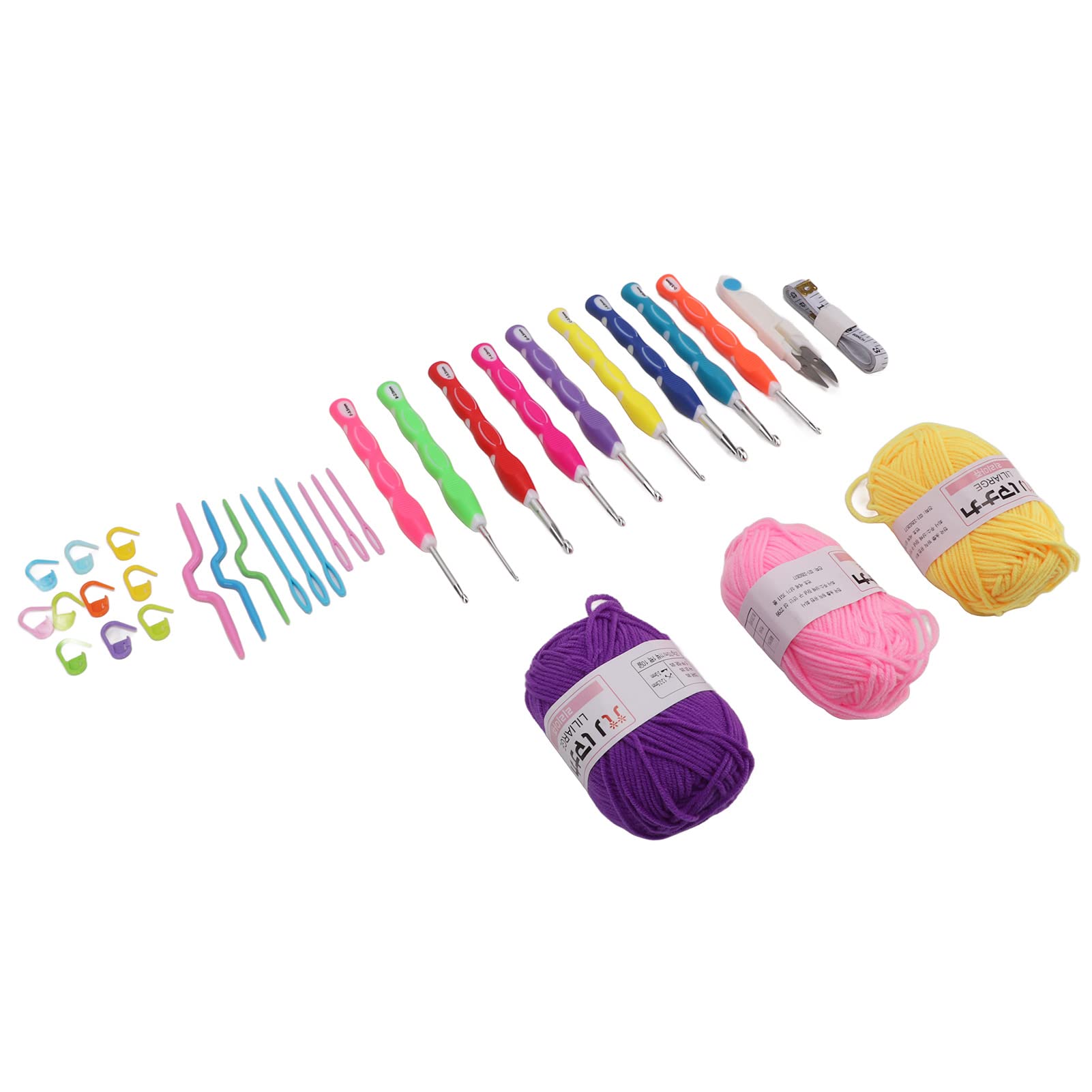Complete Knitting and Crochet Starter Kit - Portable DIY Knitting Set with Ergonomic Hooks for Beginners | Perfect for Home Crafts, Gift Making, and Relaxation Projects