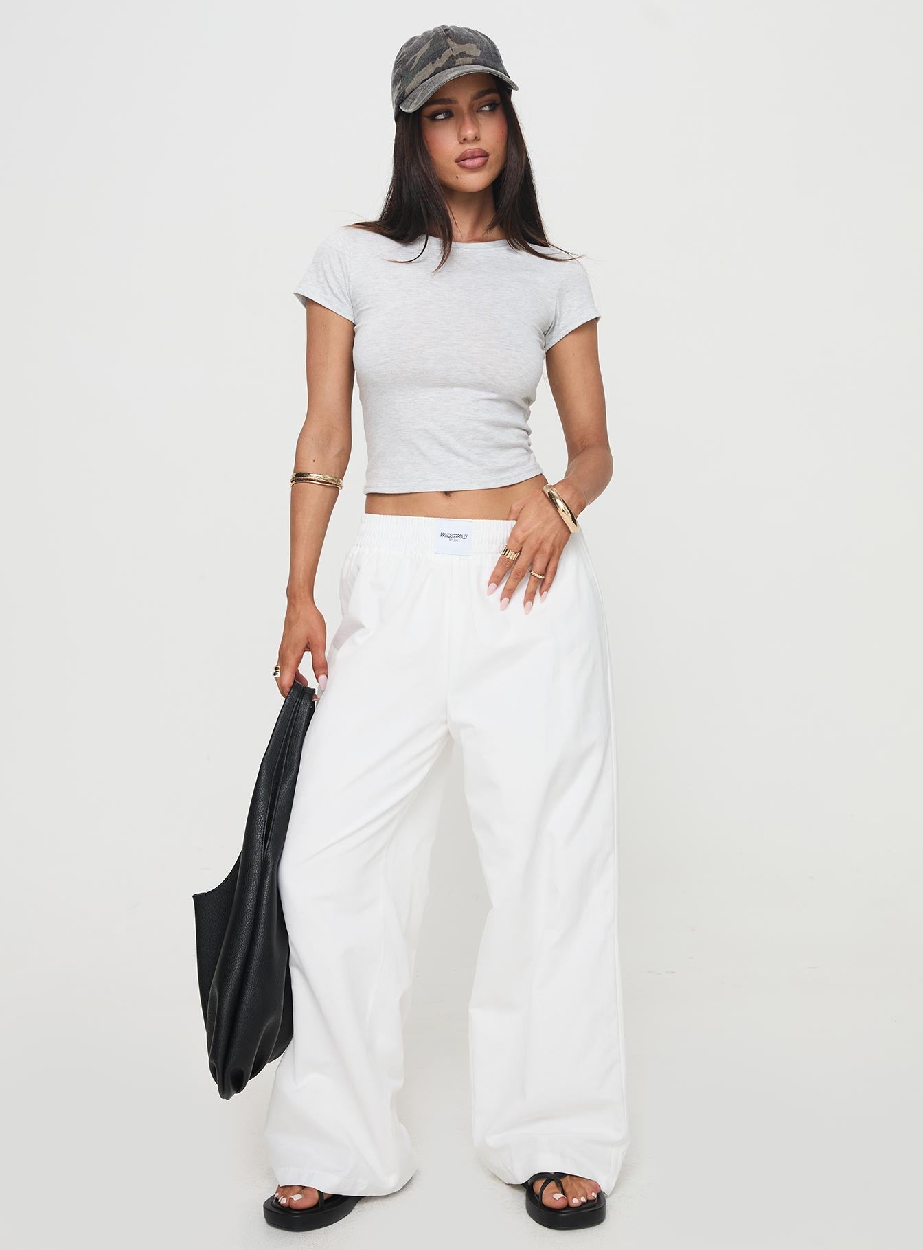 White Beach House Pants for Tall Women - Comfortable Loungewear for Vacation, Yoga & Summer Relaxation