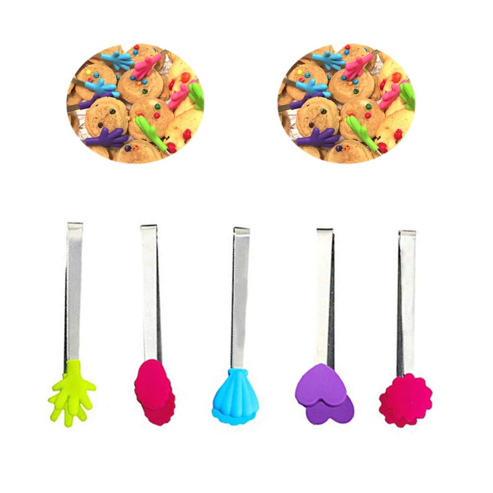 **Hemoton 15-Piece Silicone-Tipped Stainless Steel Kitchen Tongs Set - Food, Baking, Sugar, Ice Tongs for Cooking, Grilling & Serving - Perfect Kitchen Gadgets & Clips**