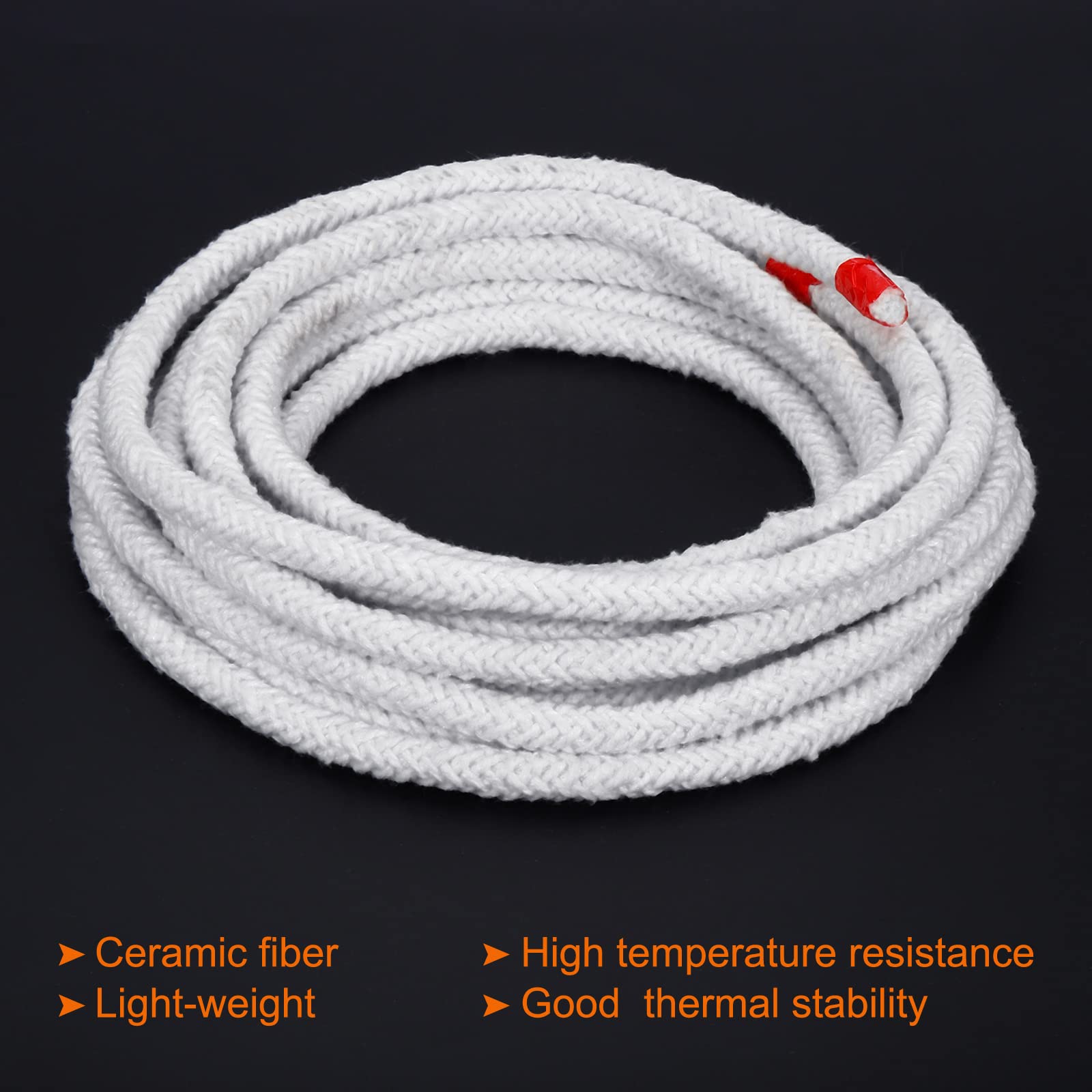 High-Temperature Ceramic Fiber Rope 22.97ft x 3/8