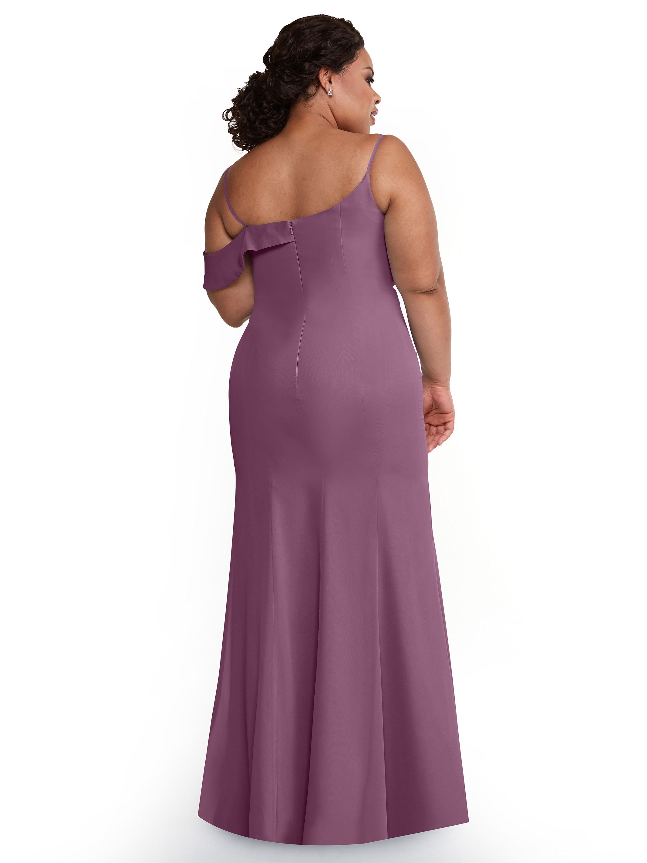 Elegant One Shoulder Fit and Flare Chiffon Bridesmaid Dress 80153 - Perfect for Weddings, Proms & Formal Events