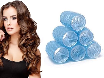 KAVIN Set of 6 No Heat Hair Curlers - Soft Sponge Rollers for Long & Short Hair - Curling Styling Accessories for Women & Girls (Assorted Colors) | Perfect for Overnight Curls, Beach Waves & Natural Hairstyles