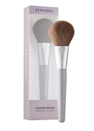 SEPHORA COLLECTION Makeup Match Powder Brush - Soft Grey Vegan Brush for Flawless Face & Setting Powder Application - Perfect for Everyday Makeup & Professional Use