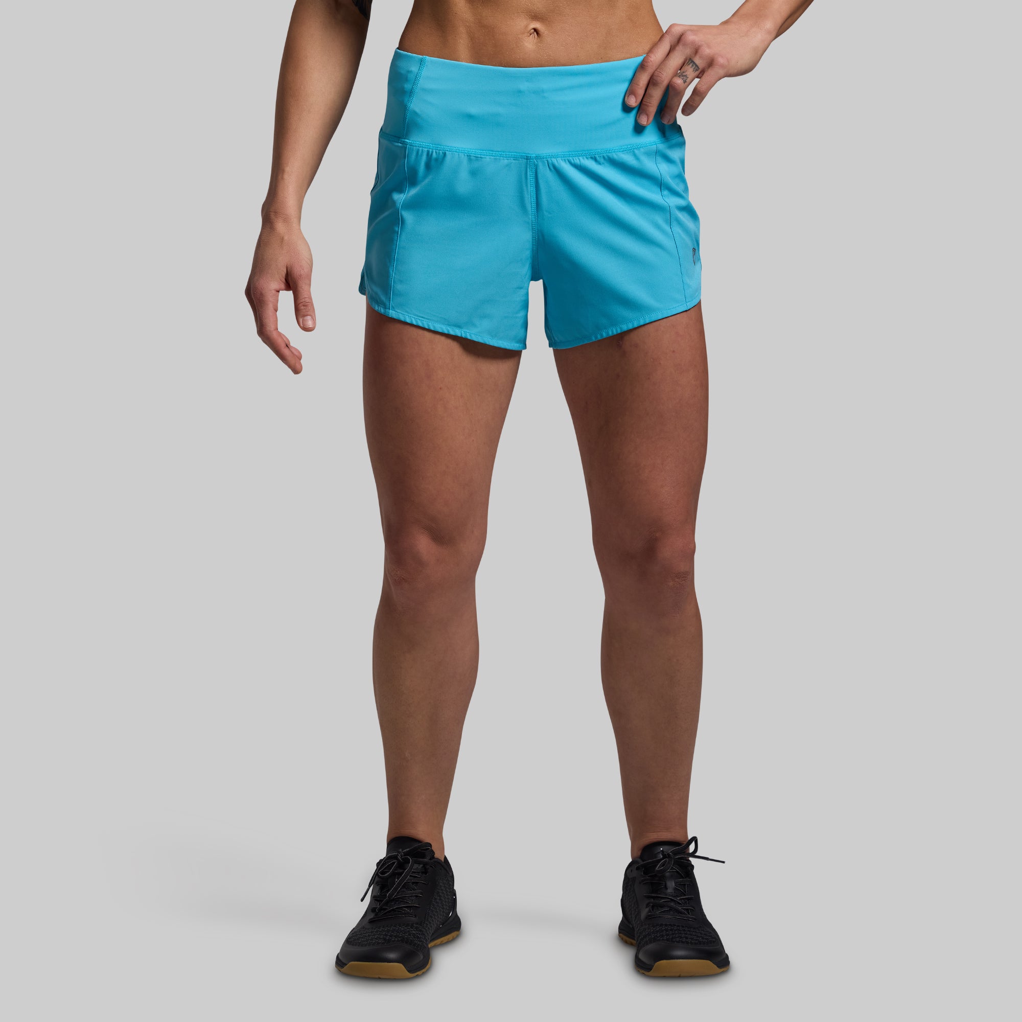 Women's Running Shorts - High Waist Quick-Dry Workout Shorts for Women, Breathable Gym Yoga Shorts with Pockets (Aquarius) - Perfect for Running, Yoga, Gym & Outdoor Activities