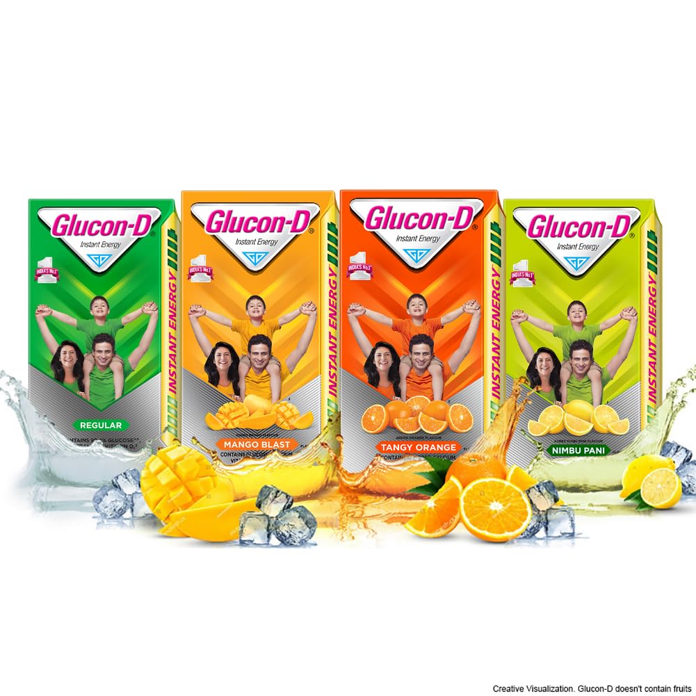 Glucon-D Mango Blast Glucose Powder 1kg Refill Pack | Delicious Mango Flavored Instant Energy Drink | Replenishes Electrolytes & Boosts Stamina | Perfect for Workouts, Sports & Outdoor Activities